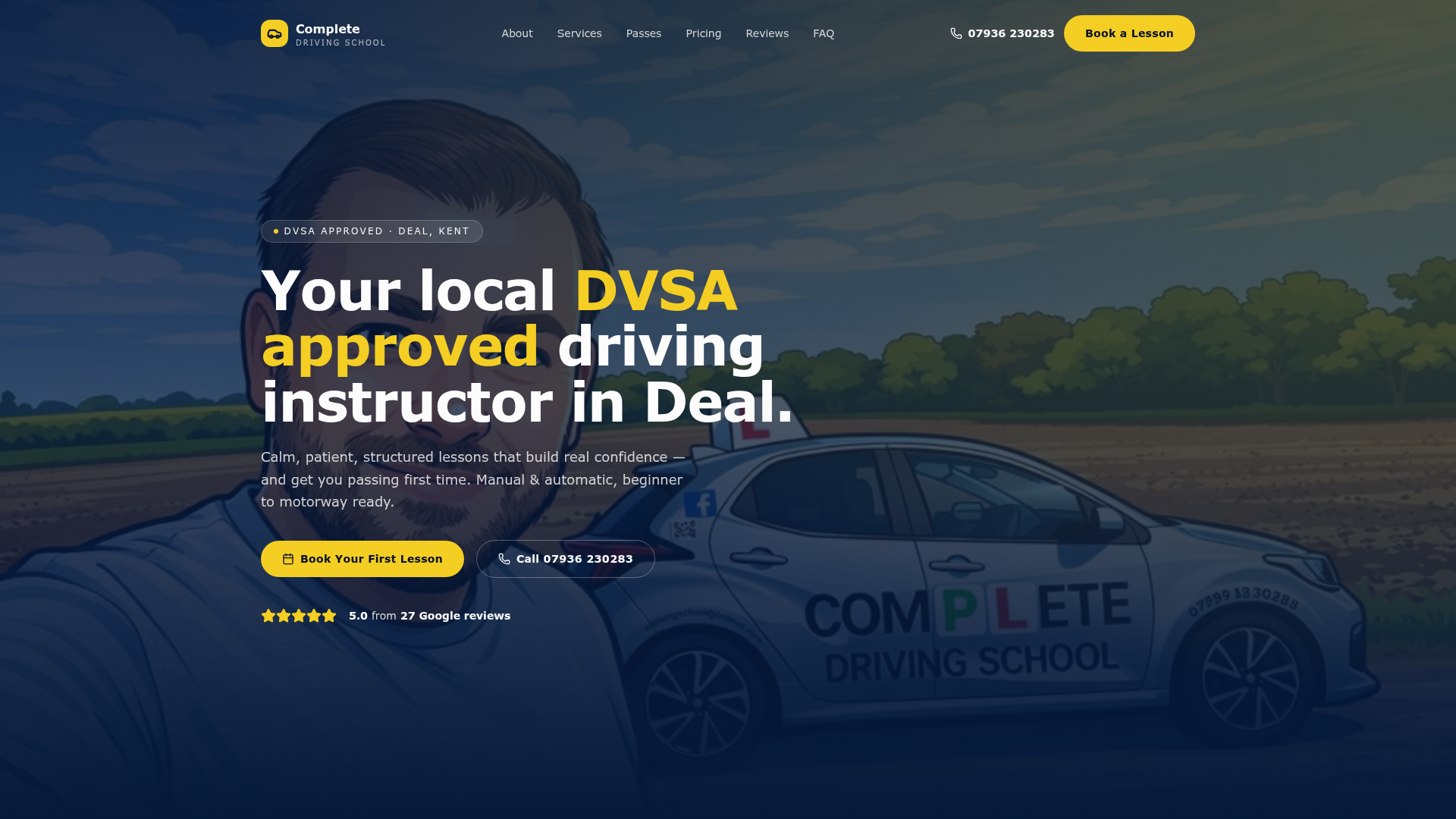 Complete Driving School website preview