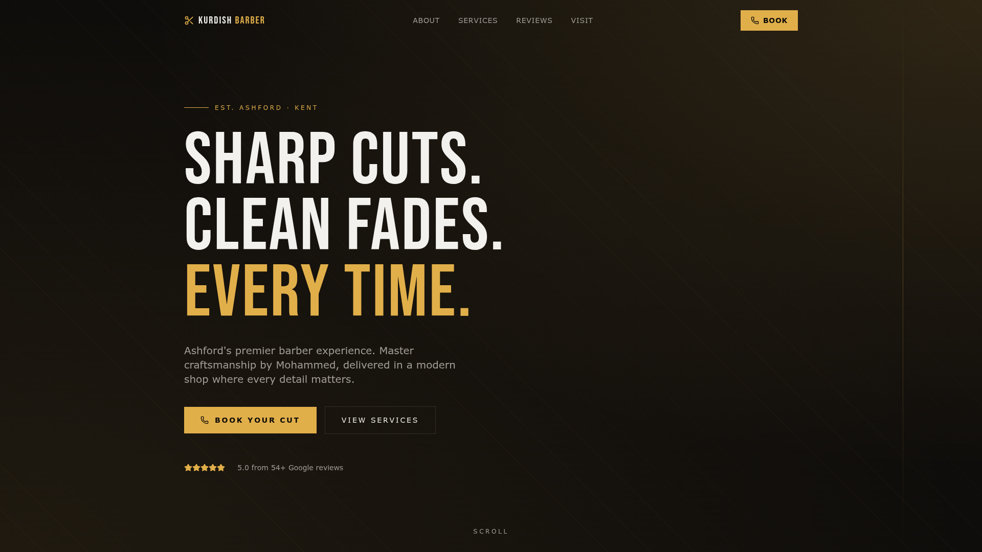 Kurdish Barber website preview